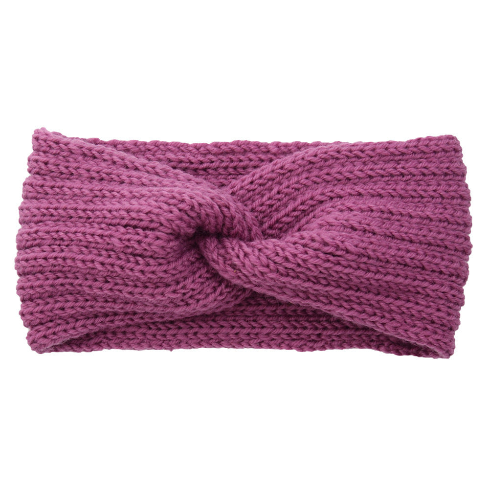 Knitted Cross Headband Ear Protection Braided Headband